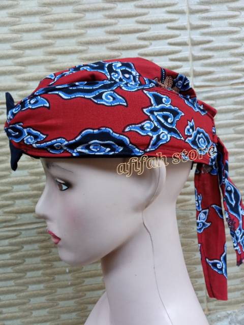Ikat kepala batik cirebonan / ikat kepala mega mendung / ikat kepala sunda