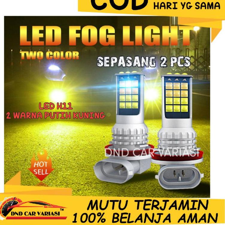 LANGSUNG ATC.. LED FOGLAMP H8 H11 H16 DUA WARNA PUTIH KUNING AVANZA XENIA AGYA AYLA ERTIGA JAZZ BRIO