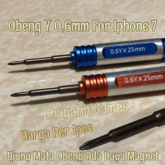 Obeng Ponsel HP Satuan Model Y Ukuran 0.6mm Untuk Iphone 7