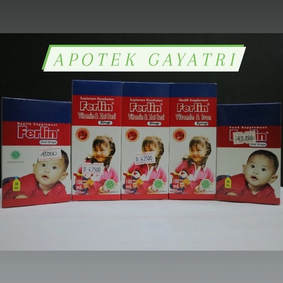 Jual Ferlin Drop 30ml, Ferlin Syrup - 100 ml | Shopee Indonesia