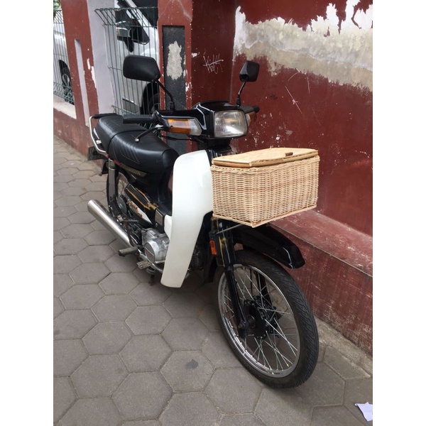 Keranjang Sepeda Rotan / Keranjang Honda C70 C50 C90 Astrea / Keranjang Rottan Tutup