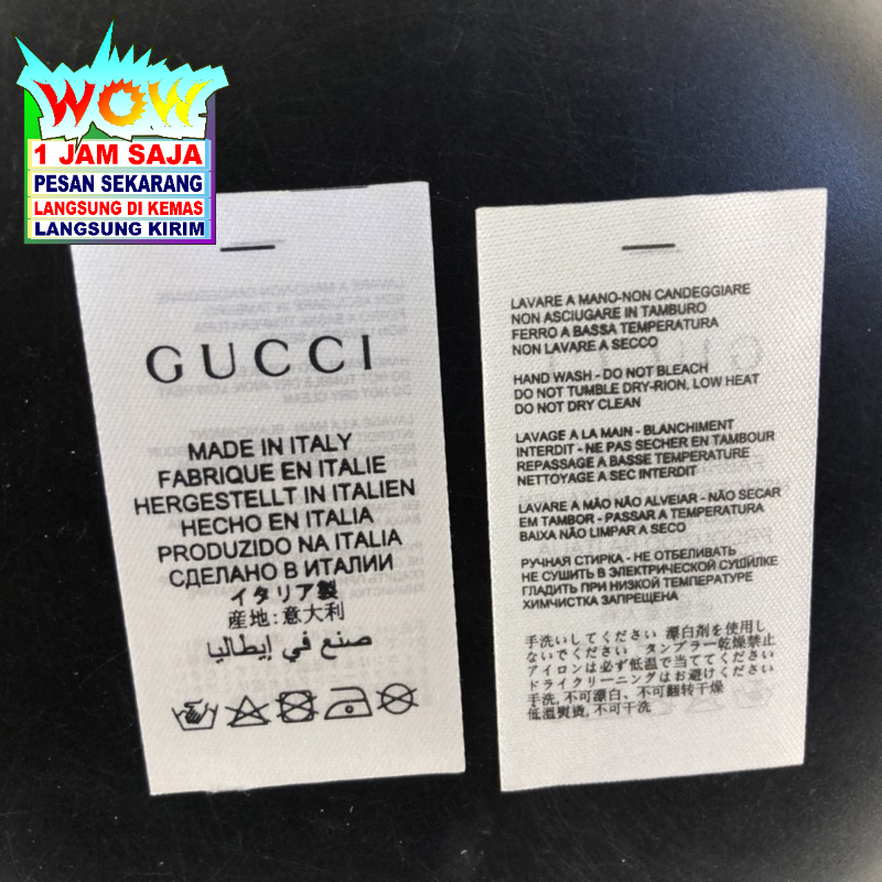 

GUCCI WASHING TAG HANGTAG CO 1X DI KIRIM 600PCS