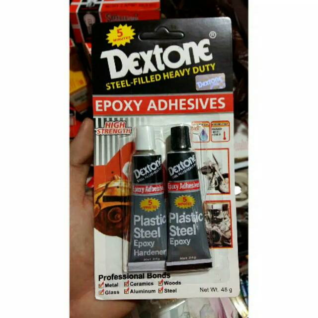 

LEM BESI DEXTONE HITAM PUTIH / LEM EPOXY ADHESIVE
