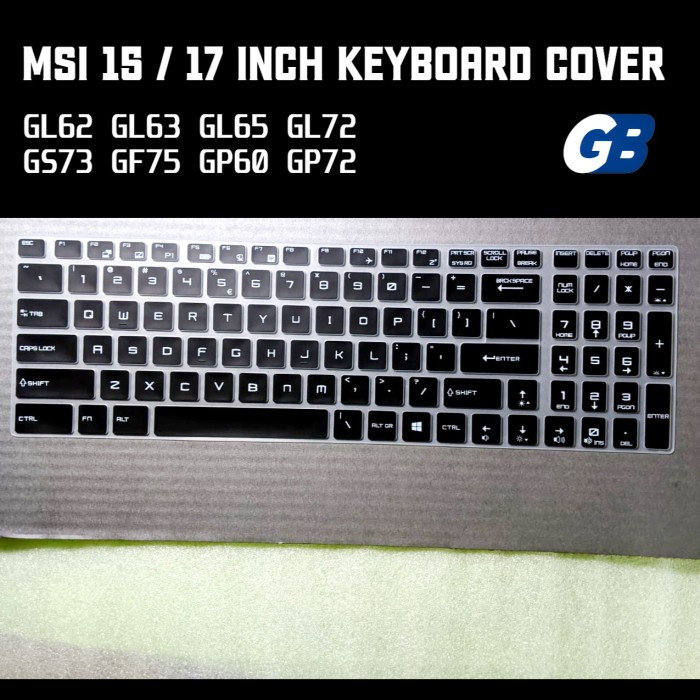 

Exclusive Msi Laptop Keyboard Protector Black Cover Pelindung 15 17 Inch