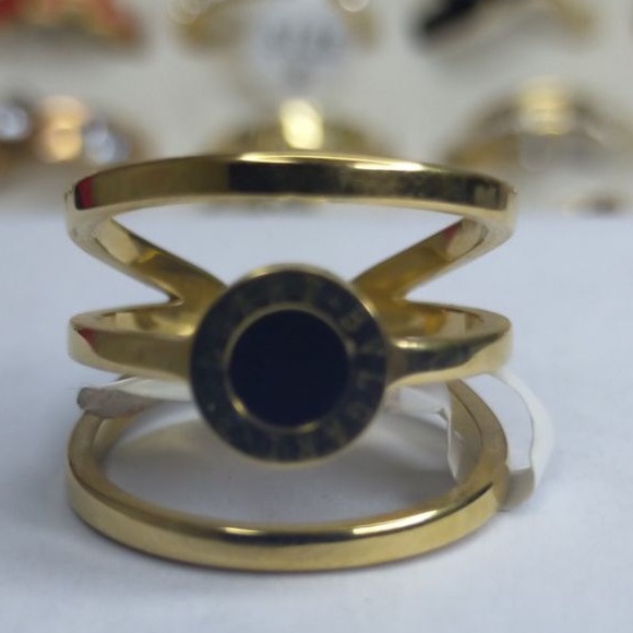 ARIN PERHIASAN CINCIN BULGARI 3 LAYER TITANIUM