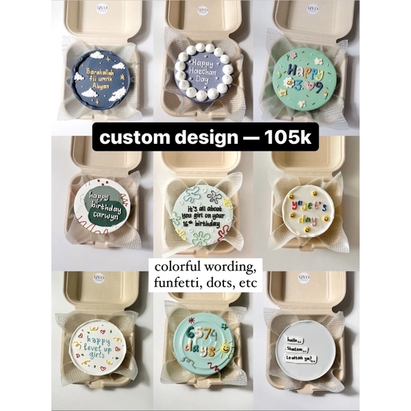 Korean Bento Custom Cake/Custom colorful/Lunchbox cake