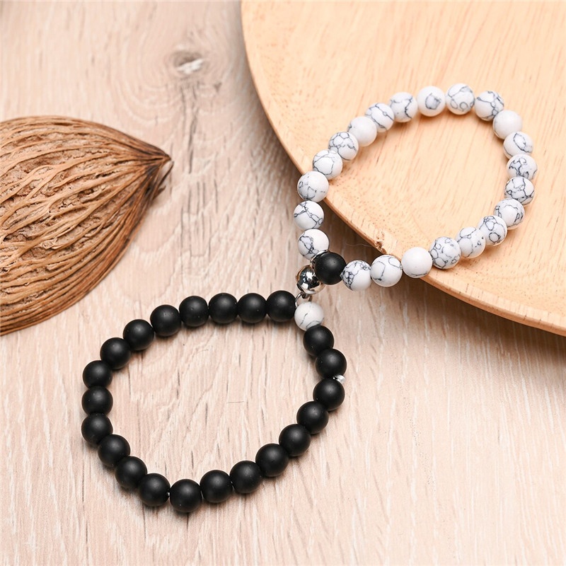 2 Pcs/set Pasang Gelang Couple Magnet Gelang Tali Couple Attract Persahabatan Bracelets Untuk Wanita Pria Fashion Perhiasan Aksesori