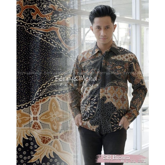 Kemeja Batik pria Hem Panjang Slim fit premium terbaru