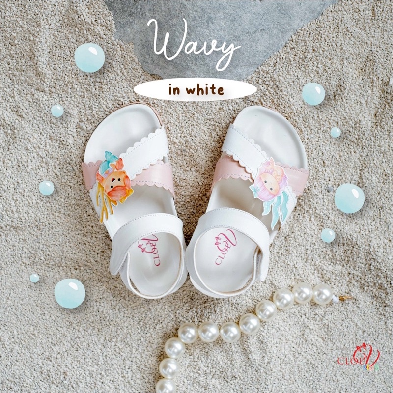 CLOEVKIDS - Wavy Sepatu Sandal Anak Perempuan READY STOCK - Mermaid Series