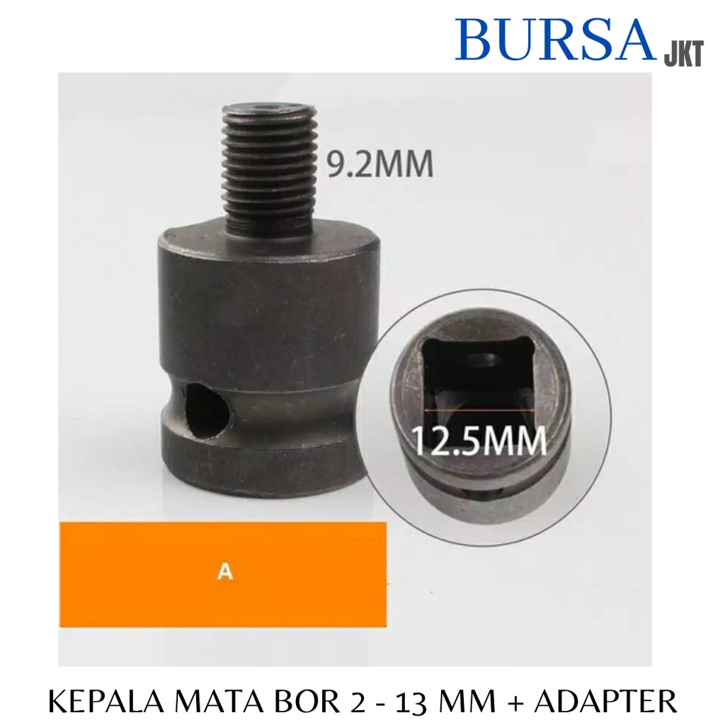 KEPALA BOR DRILL CHUCK 20 UMF 2 - 13 MM + ADAPTER KEPALA SOCKET HEX