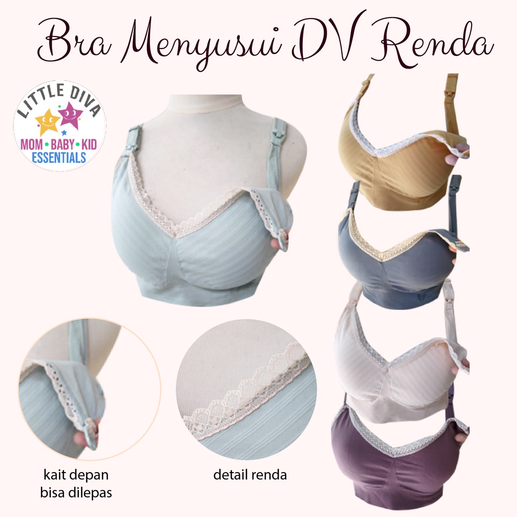 TALLY W84 BRA BH MENYUSUI DV RENDA FREE SIZE ADA BUSA  TANPA KAWAT  BAHAN RAJUT HALUS BKT