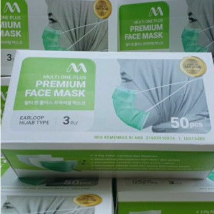 Masker Multi One Plus Hijab Type 3ply 50 pcs / masker hijab