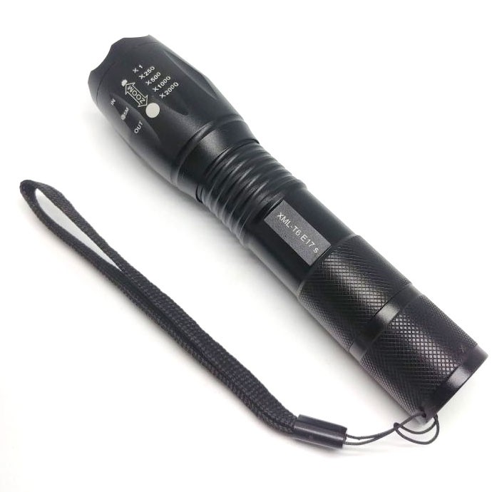 TaffLED E17s Senter LED Cree XM-L T6 3800 Lumens - Black