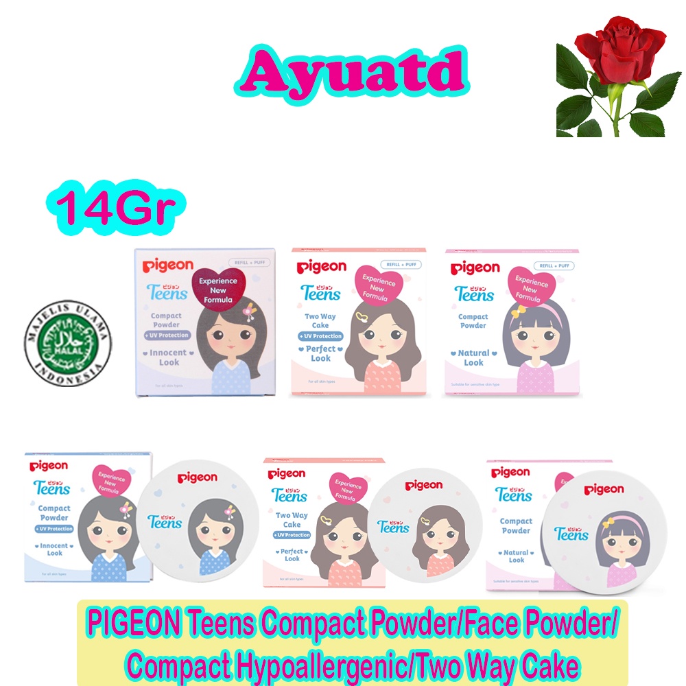 PIGEON Teens Compact Powder / Refill  14Gr / Bedak Padat &amp; Refill