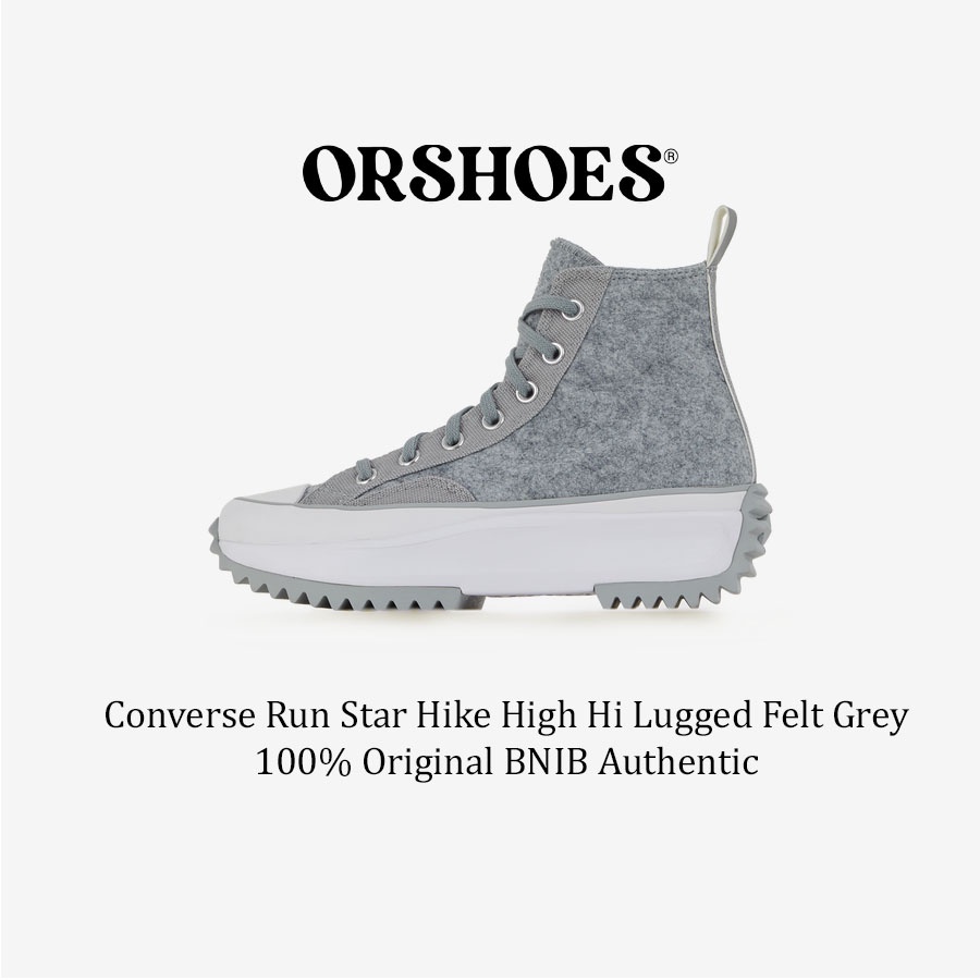 Converse Run Star Hike High Hi Lugged Felt Grey Original