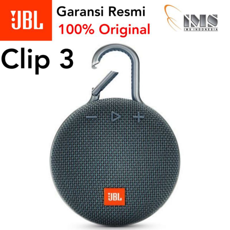 JBL Clip 3 Original Garansi Resmi IMS Bluetooh Speaker Salon Speker Spiker Waterproof Tahan Air