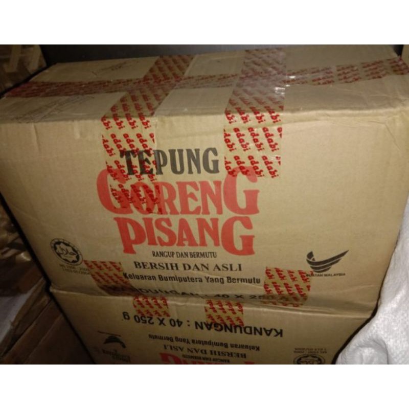 

1 Dus/Karton tepung pisang goreng pasir adabi, isi 40 Bks.