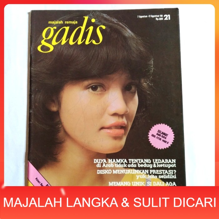 Jual Majalah Gadis No 21 Agu 1980 Cover Ratih Sanggarwati Langka