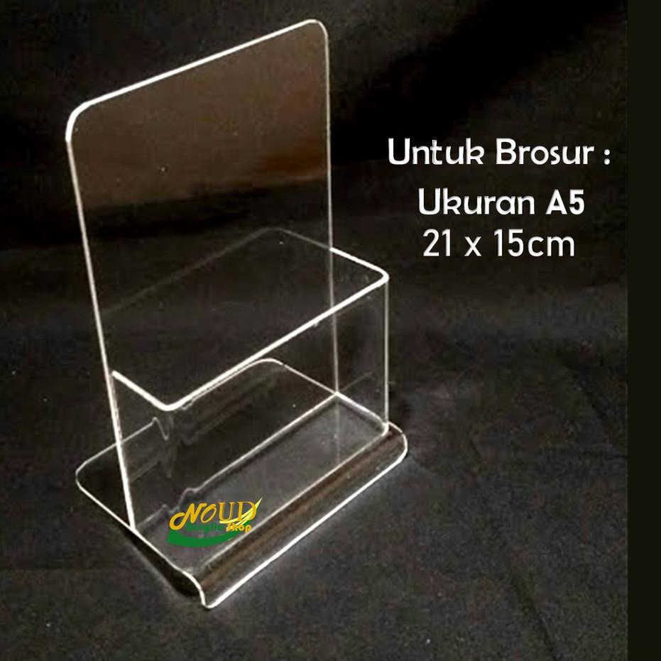 

[DISCOUNT ICD81] PILIHAN / Tempat brosur Akrilik - Acrylic standing leaflet - Ukuran A5 - Warna Clear - Berkualitas Promo