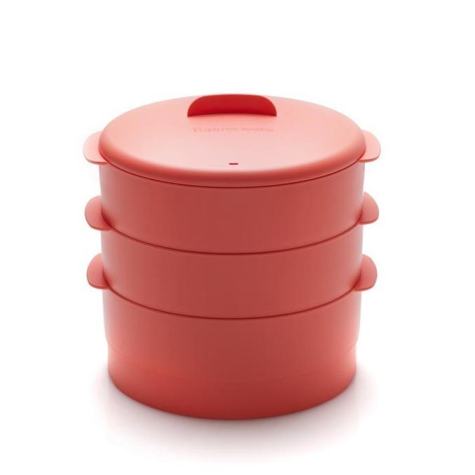 hanya disini] TUPPERWARE steam it (3) peach 3 tingkat kukusan