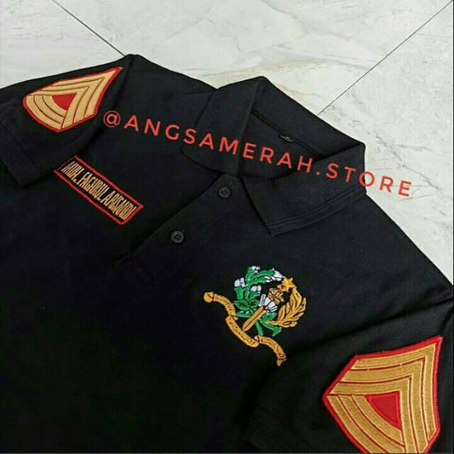 KAOS AKADEMI MILITER AKMIL CUSTOM BORDIR