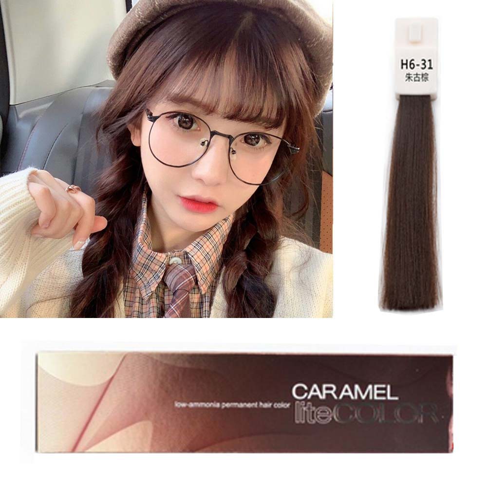 CARAMEL H6-31 hair color pewarna cat rambut natural brown cokelat