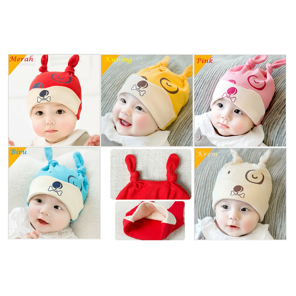 Topi Kupluk Bayi Lucu - Topi Kupluk Anak Imut