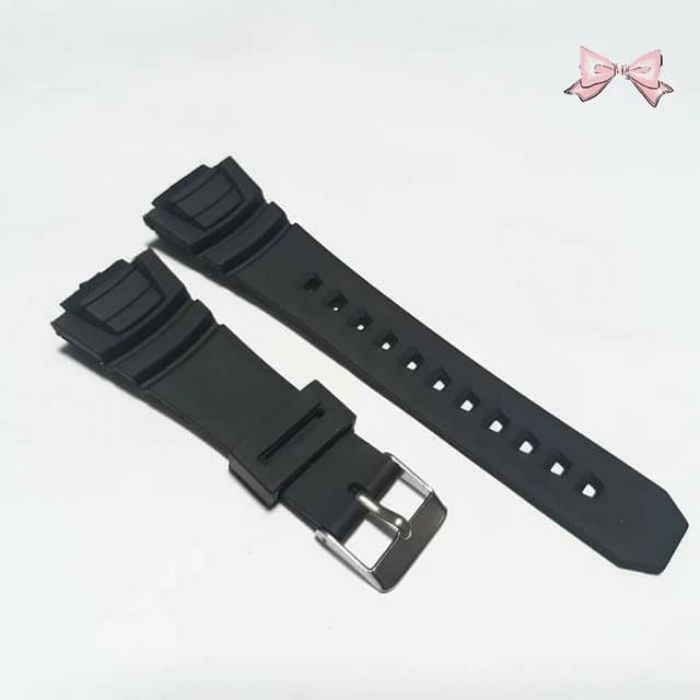 RUBBER STRAP TALI JAM CASIO GIEZ GS1001 GS-1001 GS 1001 HITAM .