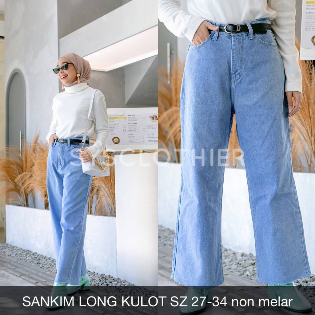 CELANA JEANS WANITA SANKIM LONG KULOT