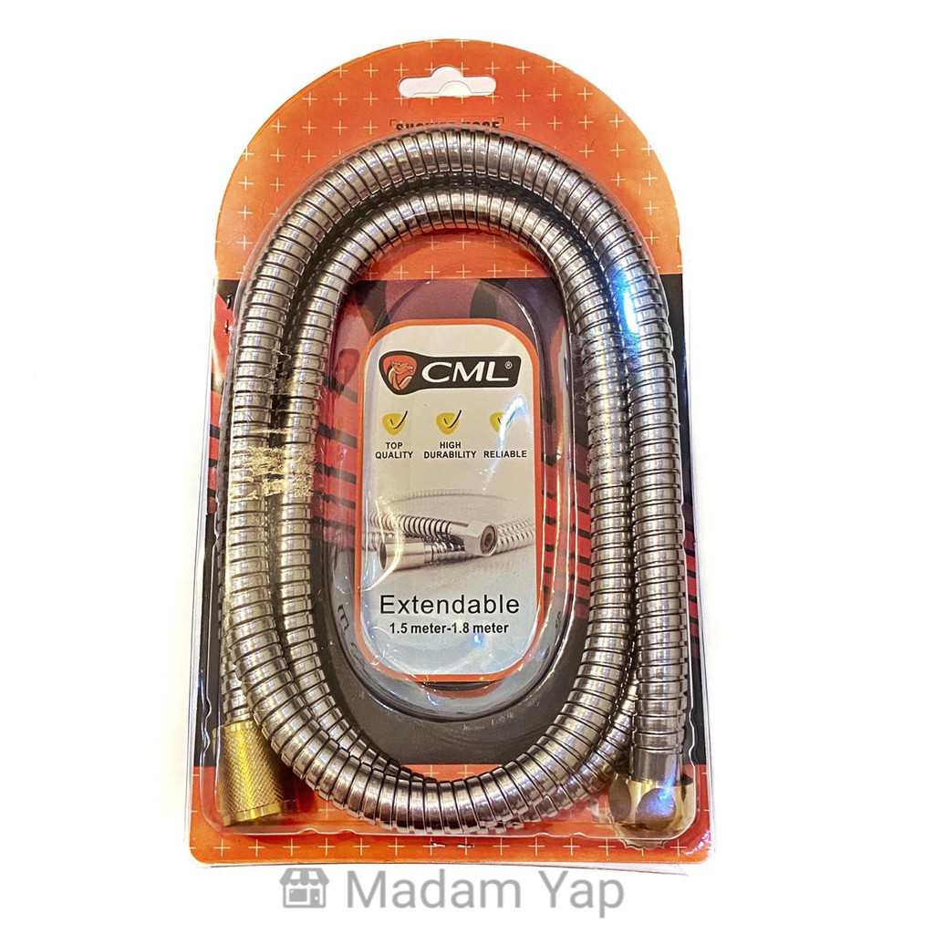 Selang Flexible Shower Stainless Stenlis 1.5 Meter Hose Tahan Panas