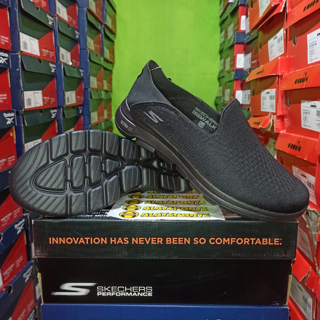 Skechers Go Walk 5 Jetter 55523-BBK Sepatu Sneaker Slip On Pria Original