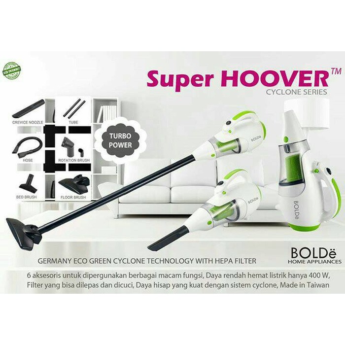 Free ongkir VACUUM CLEANER SUPER HOOVER BOLDE original vacum 6 in 1