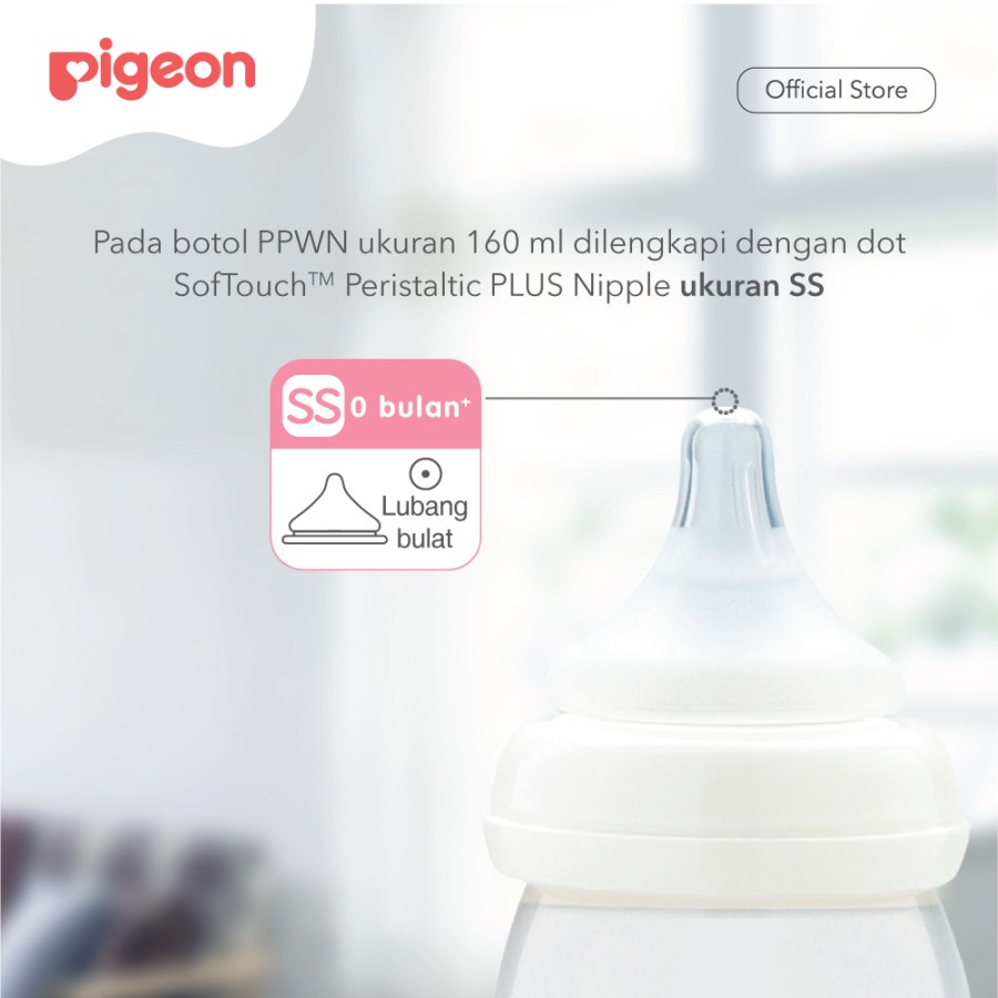 Makassar! Bottle / Botol Susu Pigeon Wide Neck SofTouch PP 160 ML