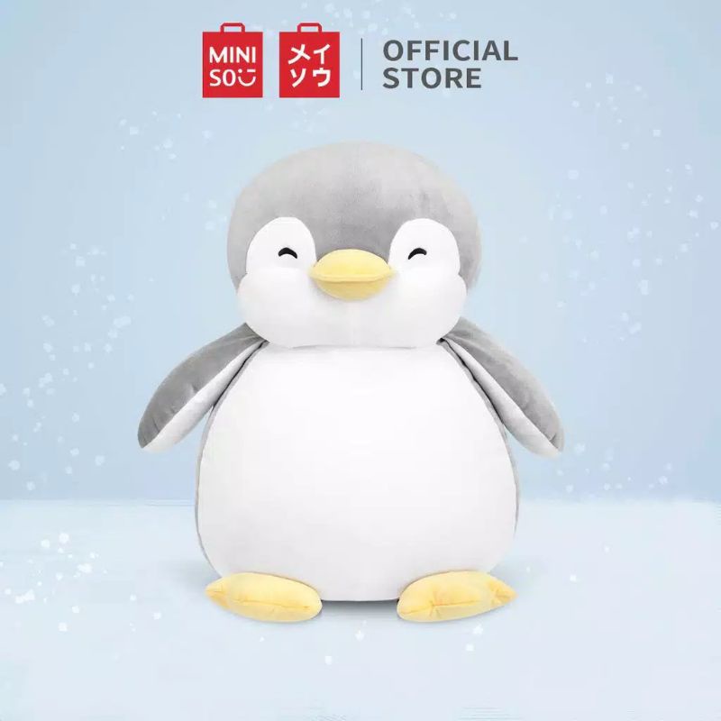 Boneka Plush Toys PP Cotton Soft and Cute Fuzzy Plush Pinguin Abu Ukuran 40 Cm Lucu dan Imut