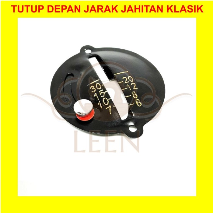 Tutup Depan Set Kasar Halus Mesin Jahit Tradisional Hitam Klasik LEEN