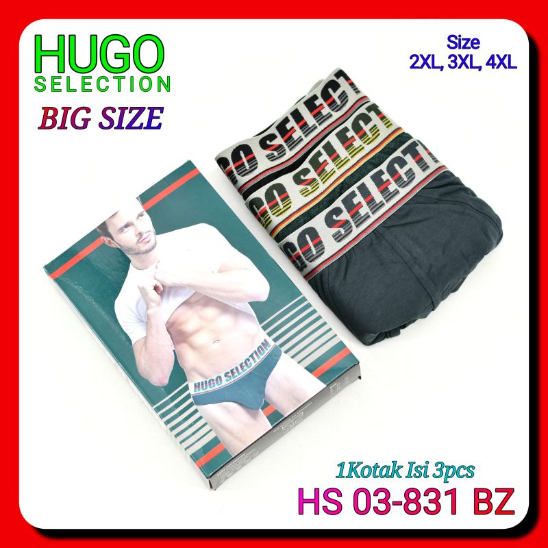 Celana Dalam Pria Jumbo Big Size Hugo Selection HS 03-831 BZ