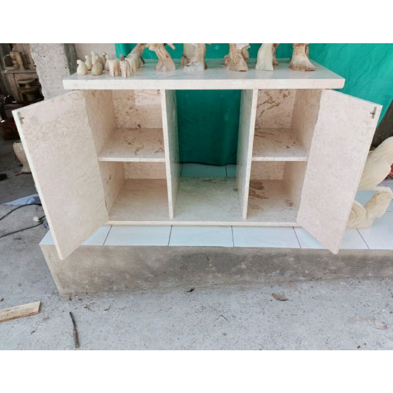 Meja Bivet Batu Marmer Alam