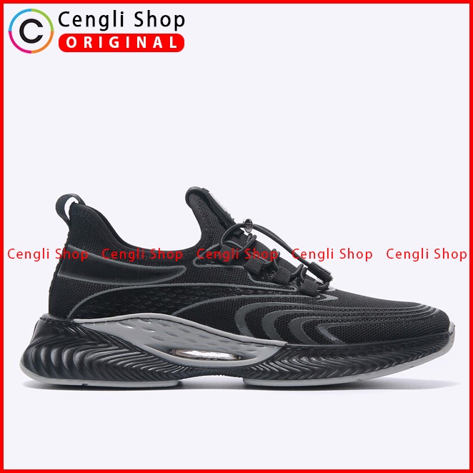 SEPATU SNEAKER EVERBEST PRIA ORIGINAL CASUAL KETS BRANDED HITAM EMA3