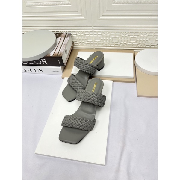 sepatu heel wanita terbaru kekinian pesta LOUISDEAR Tapak tahu kepang 2 H53 heel 5 cm