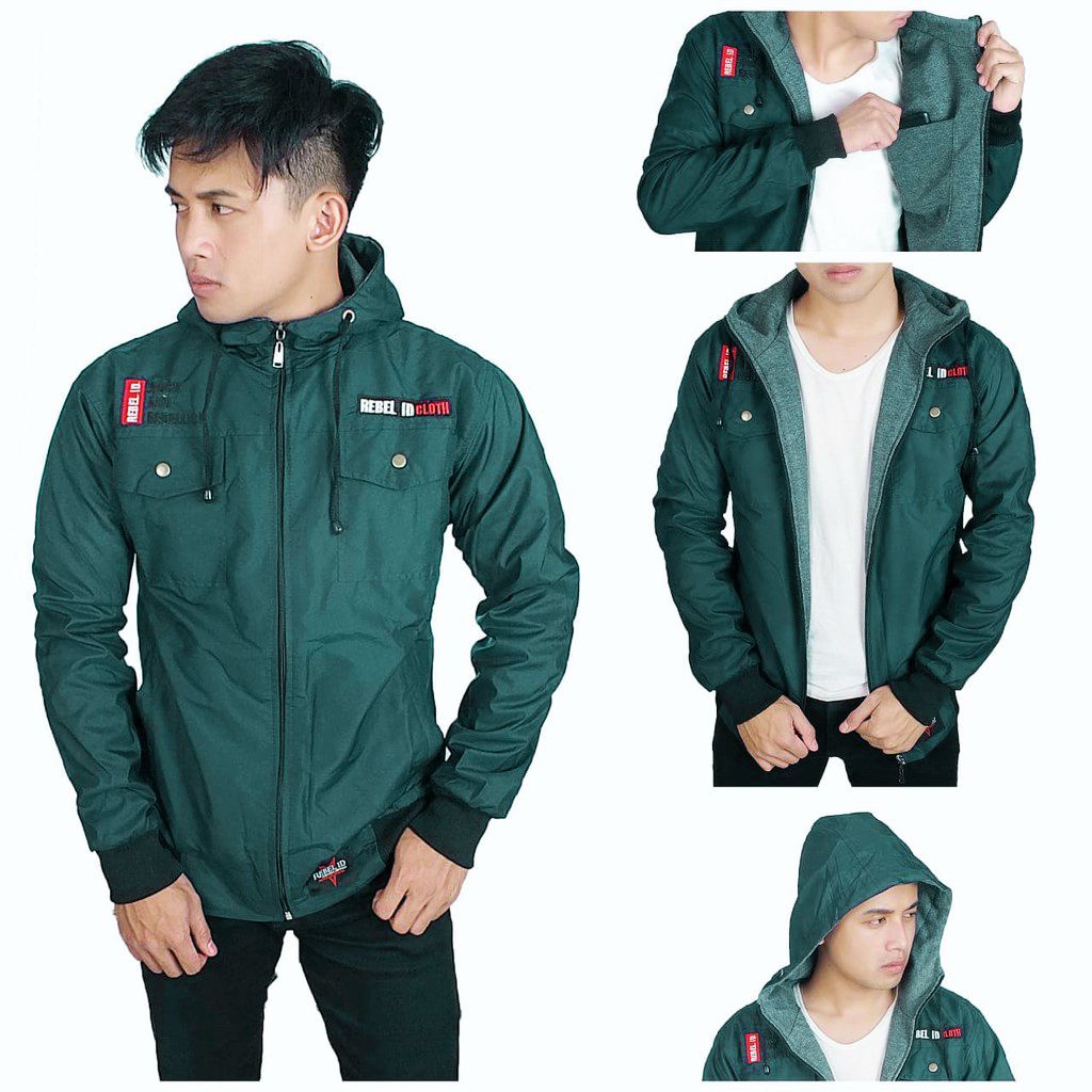 JAKET PARASUT PRIA ANTI AIR WATERPROOF PARASIT OUTDOOR OUTERWEAR-S. Parka tosca