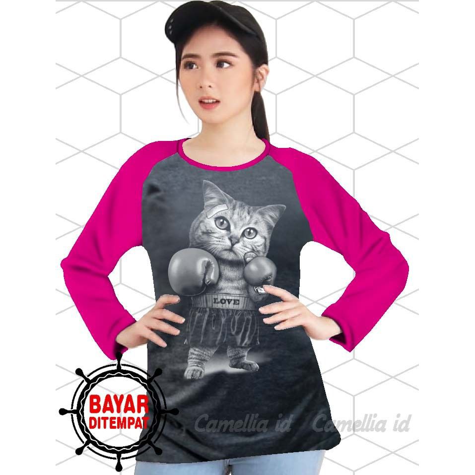 Kaos Raglan (K.TINJU)/Kaos Wanita Lengan PANJANG/ Kaos Wanita/ Kaos Oblong/Misty 5