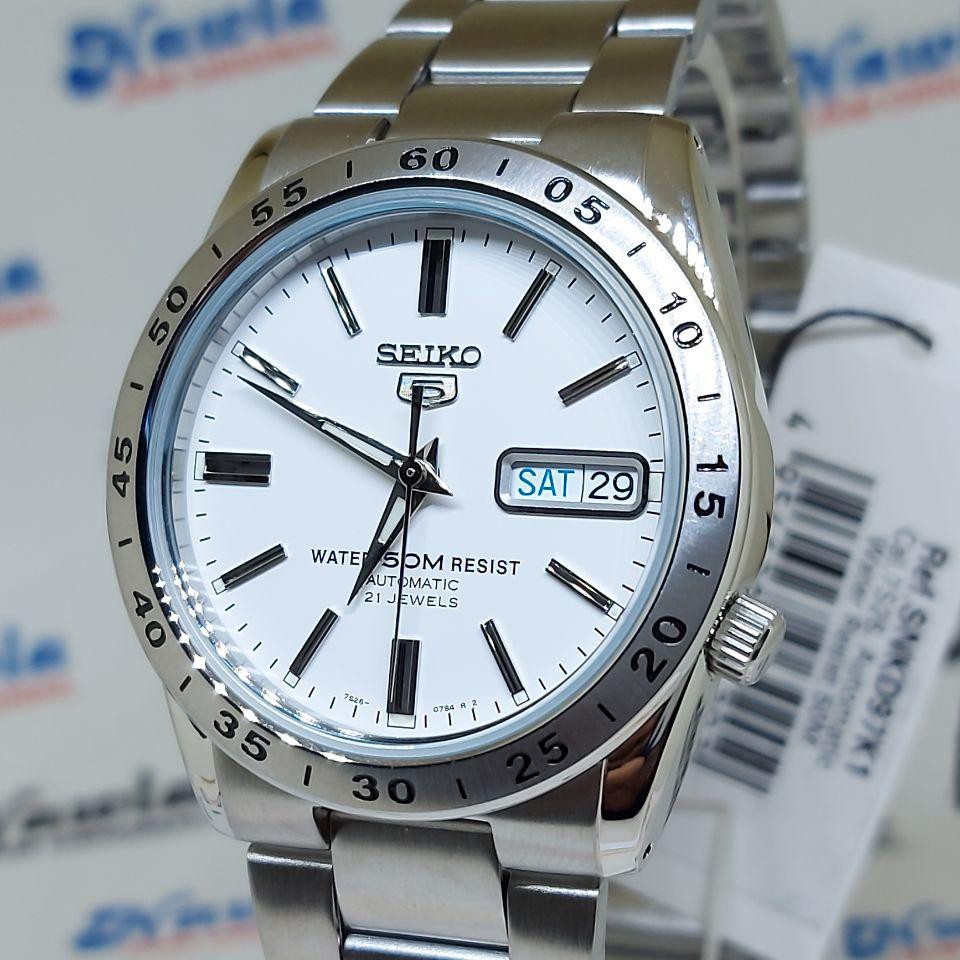 Seiko 5 Snkd97k1 Automatic White Dial | Jam Pria Snkd97