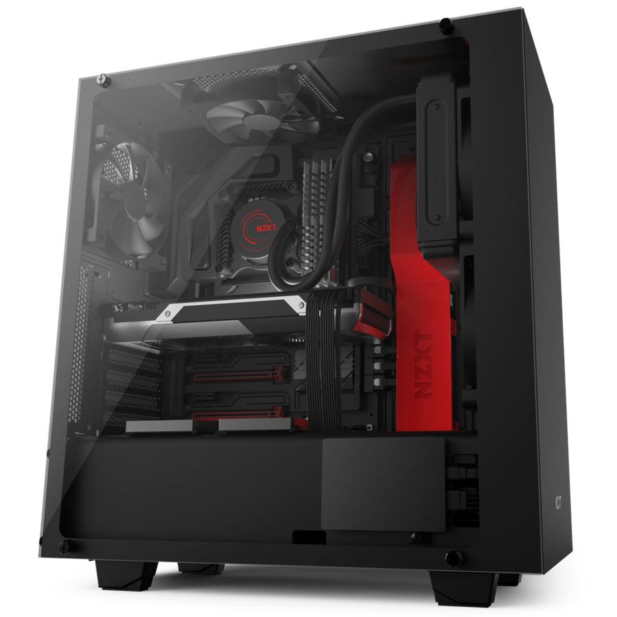 Nzxt S340 Elite Black Black Red White Shopee Indonesia