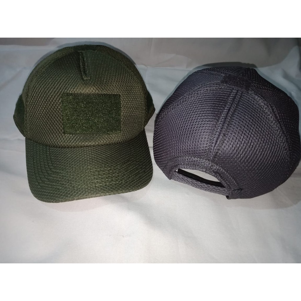 Topi Tactical Doblemesh Jaring Hitam,Gurun,Hijau,Abu