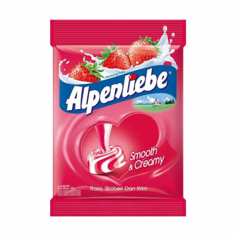 

ALPENLIEBE PERMEN SUSU RASA STRAWBERRY 144gr