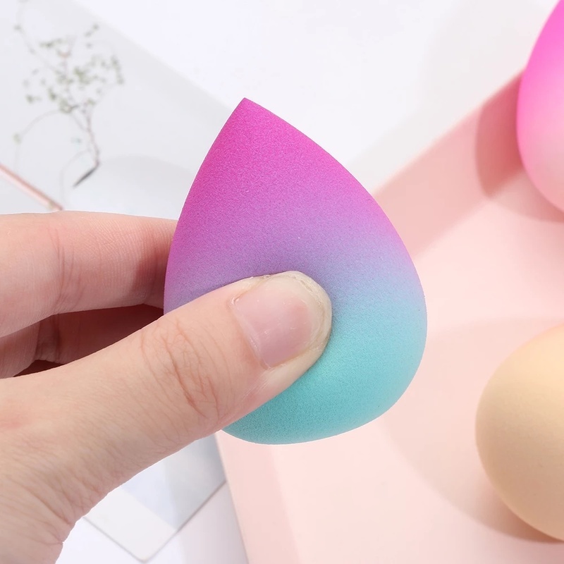 [1Piece Random Color Gradient Marble Makeup Sponge Blender] [Latex-Free Foundation Blending Sponge] [Cosmetic Puff For Applying Powder,Cream,Liquid]