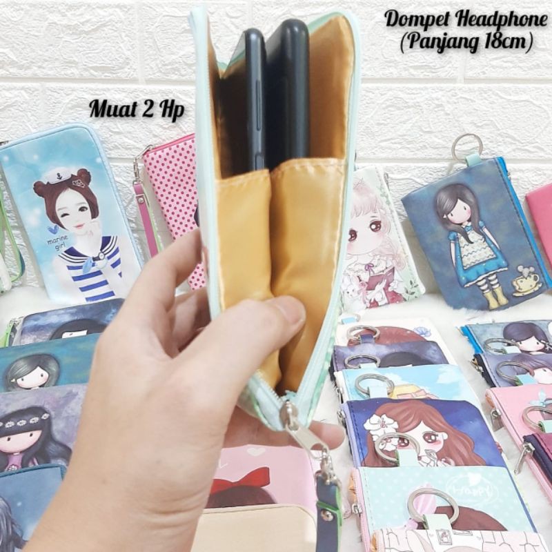 Dompet Handphone  / Dompet girl / Dompet Animasi / Dompet Panjang Hp 15cm &amp; 18cm