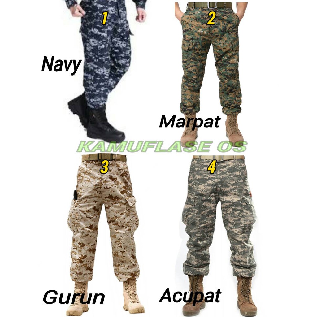 Celana T3ntara Army  Panjang PDL marpat / Gurun / acupat