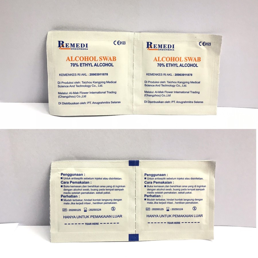 Tisu Alkohol / Tissue Alcohol Swab / Pad / Sensi / Avico / Onemed / Remedi / Bisa COD