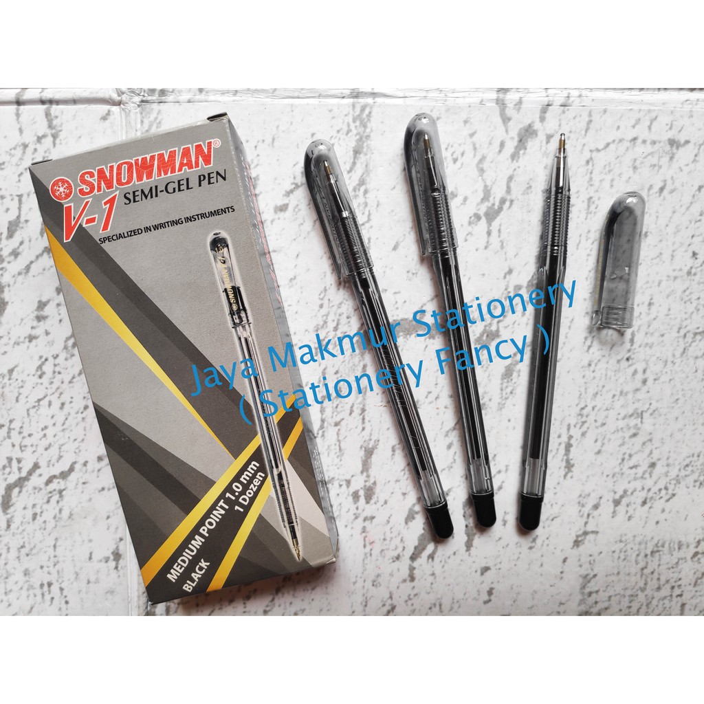 Pen Snowman V-1 Medium Point 1.0 mm ( Semi gel Pen)